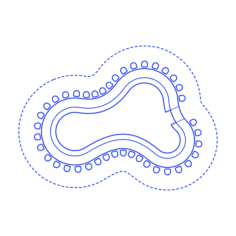 Layouts Bars Blob Island Sticker Outline Svg File, Free Vectors File